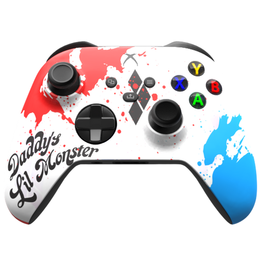 Custom Controller Microsoft Xbox Series X - Xbox One S - Daddy's Lil Monster Harley Quinn