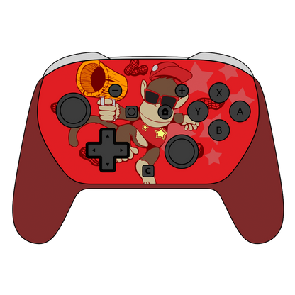 Custom Airbrush Painted Controller Nintendo Switch 2 Two - DK Monkey SSBU Platform Video Game