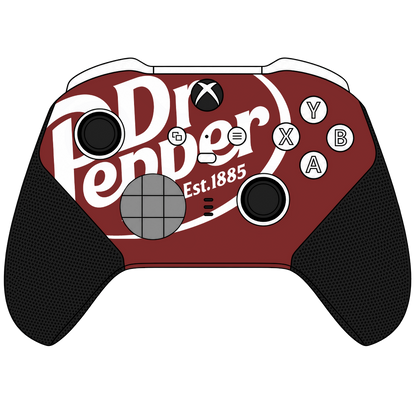 Custom Airbrush Controller Microsoft Xbox Series X - Xbox One S - Elite - Dr. Pepper Soda Pop Texas Big Gulp Maroon Burgundy