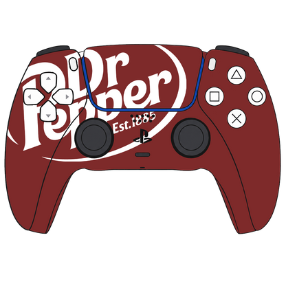 Custom Airbrush Painted Sony PlayStation 5 PS5 - Dr. Pepper Soda Pop Texas Big Gulp Maroon Burgundy 