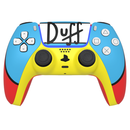 Custom Airbrush Painted Controller Sony PlayStation 5 PS5 -
 Duff Man Simpsons Blue Red Beer