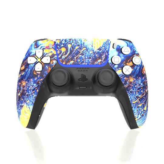 Custom Hydrodip Controller Sony Playstation 5 PS5 - Elegant Oils psychedelic