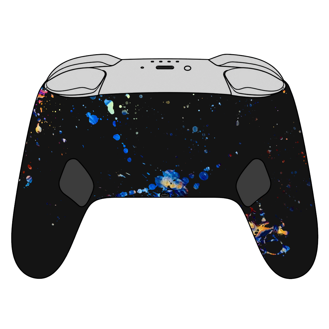 Custom Airbrush Painted Controller Nintendo Switch 2 Two - Elegant Oil Water Trippy Rainbow