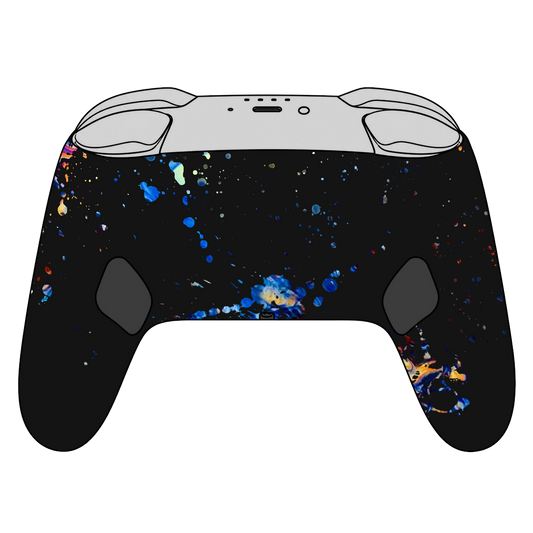 Custom Airbrush Painted Controller Nintendo Switch 2 Two - Elegant Oil Water Trippy Rainbow