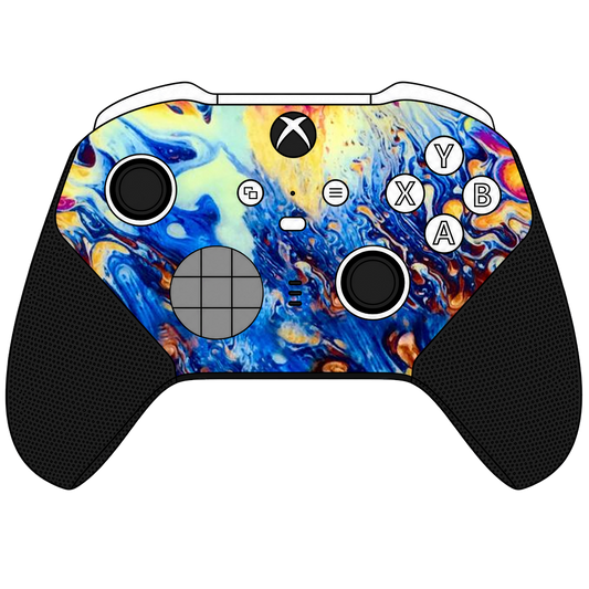 Custom Airbrush Controller Microsoft Xbox Series X - Xbox One S - Elite - Elegant Oil Water Trippy Rainbow psychedelic