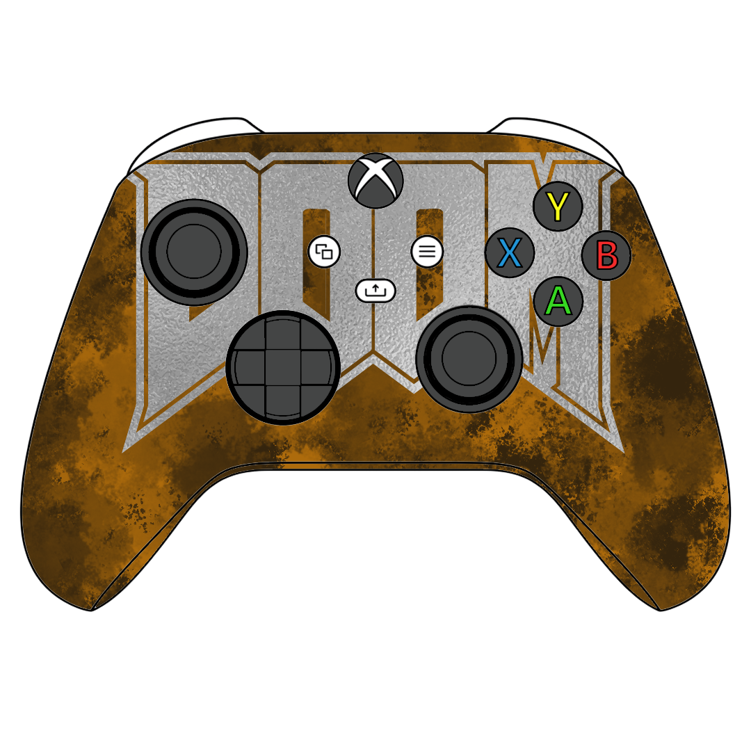 Custom Controller Microsoft Xbox Series X - Xbox One S - Doom Eternal Slayer Shooter