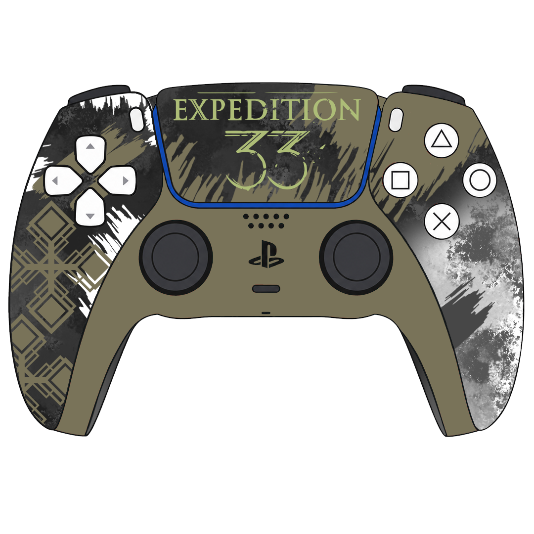 Custom Airbrush Painted Sony PlayStation 5 PS5 - Expedition 33 Painter French Mime Baguette Video Game RPG