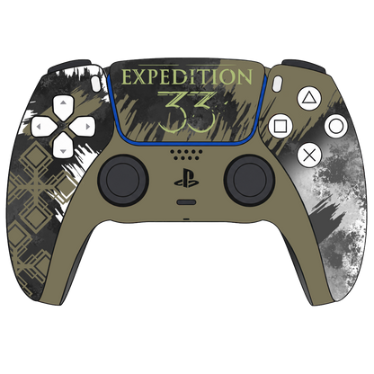 Custom Airbrush Painted Sony PlayStation 5 PS5 - Expedition 33 Painter French Mime Baguette Video Game RPG