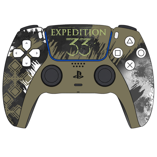Custom Airbrush Painted Sony PlayStation 5 PS5 - Expedition 33 Painter French Mime Baguette Video Game RPG