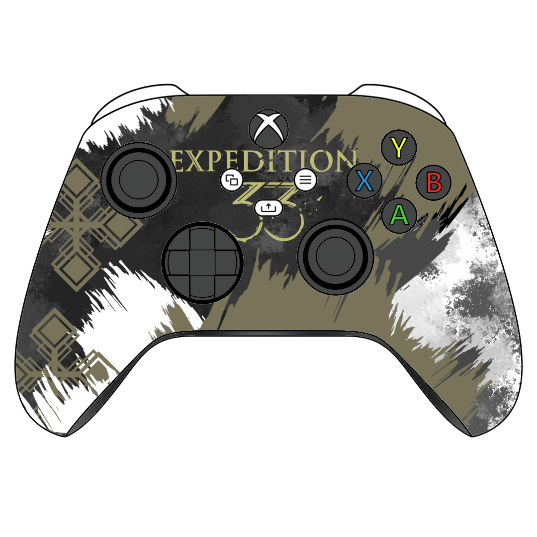 Custom Controller Microsoft Xbox Series X - Xbox One S - Expedition 33 Painter French Mime Baguette Video Game RPG
