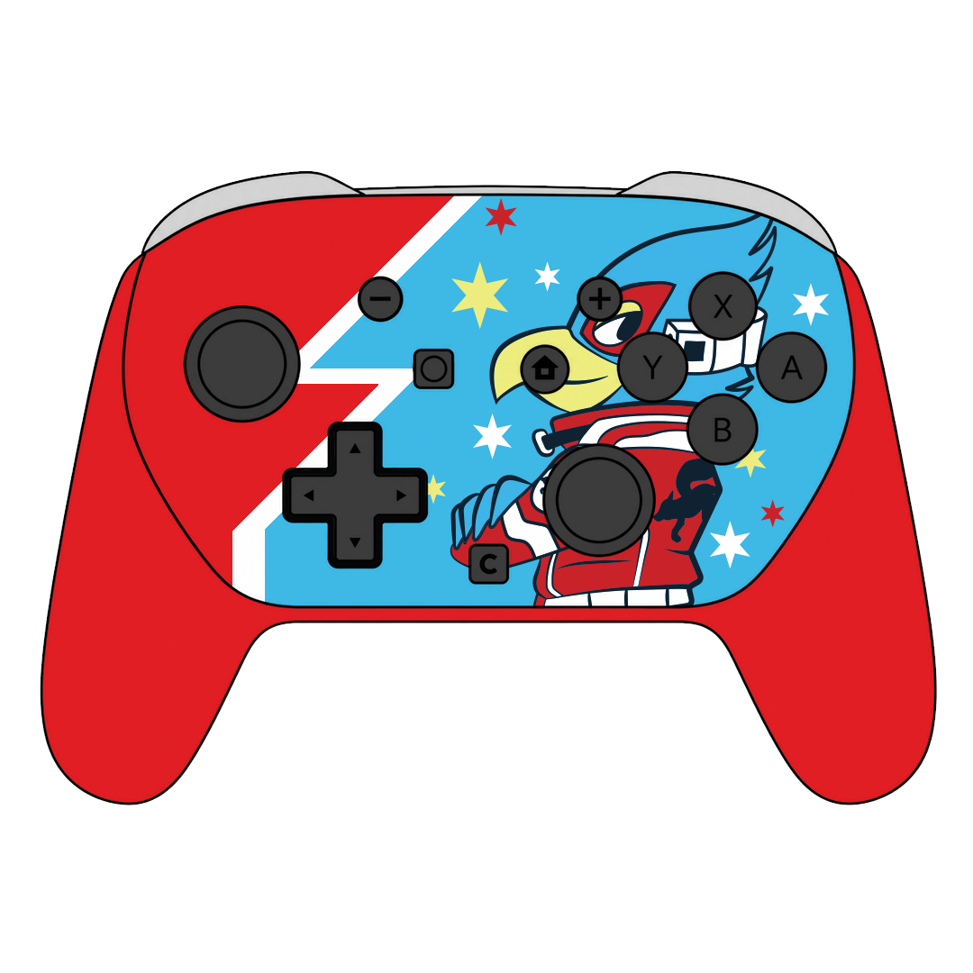 Custom Airbrush Painted Controller Nintendo Switch 2 Two - SSBU Smash Bros Starfox Falco Gaming Scifi Video Games