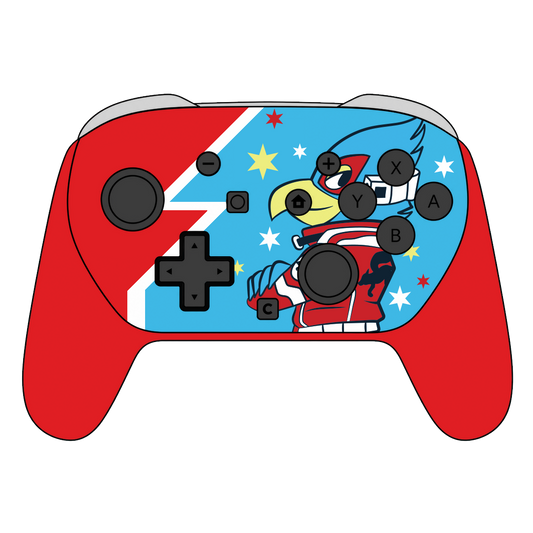 Custom Airbrush Painted Controller Nintendo Switch 2 Two - SSBU Smash Bros Starfox Falco Gaming Scifi Video Games