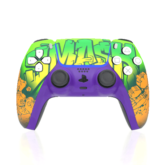 Custom Airbrush Painted Controller Sony PlayStation 5 PS5 -
Hulk Smash Green Giant Avengers Rivals