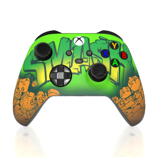 Custom Airbrush Controller Microsoft Xbox Series X - Xbox One S - Hulk Smash Green Giant Avengers Rivals