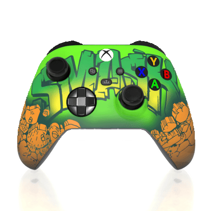 Custom Airbrush Controller Microsoft Xbox Series X - Xbox One S - Hulk Smash Green Giant Avengers Rivals