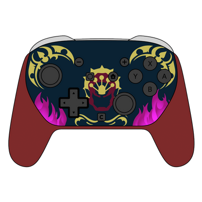 Custom Airbrush Painted Controller Nintendo Switch 2 Two - SSBU Smash Bros Anime LoZ Villain Legend of Zelda Evil