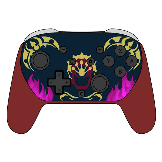 Custom Airbrush Painted Controller Nintendo Switch 2 Two - SSBU Smash Bros Anime LoZ Villain Legend of Zelda Evil