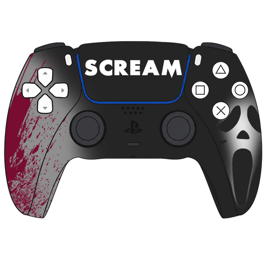 Custom Airbrush Painted Sony PlayStation 5 PS5 - Scream Ghost Face Stab Dead By Daylight