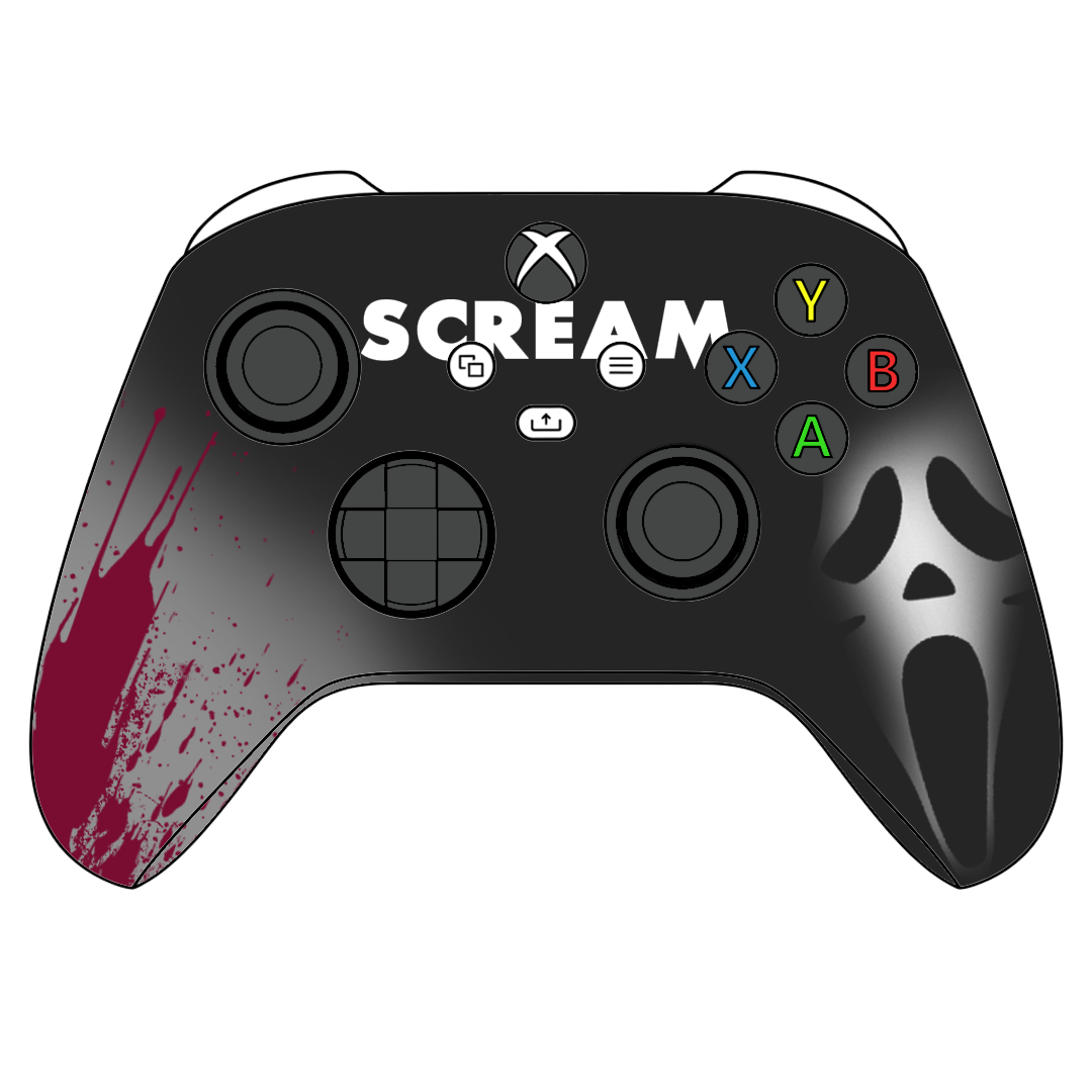 Custom Airbrush Painted Microsoft Xbox Series X XBX - Scream Ghost Face Stab Dead By Daylight