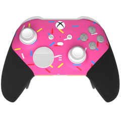 Custom Controller Microsoft Xbox One Series 2 Elite - Glazed Fresh Donut Homer Food Pastry Sprinkles Pink