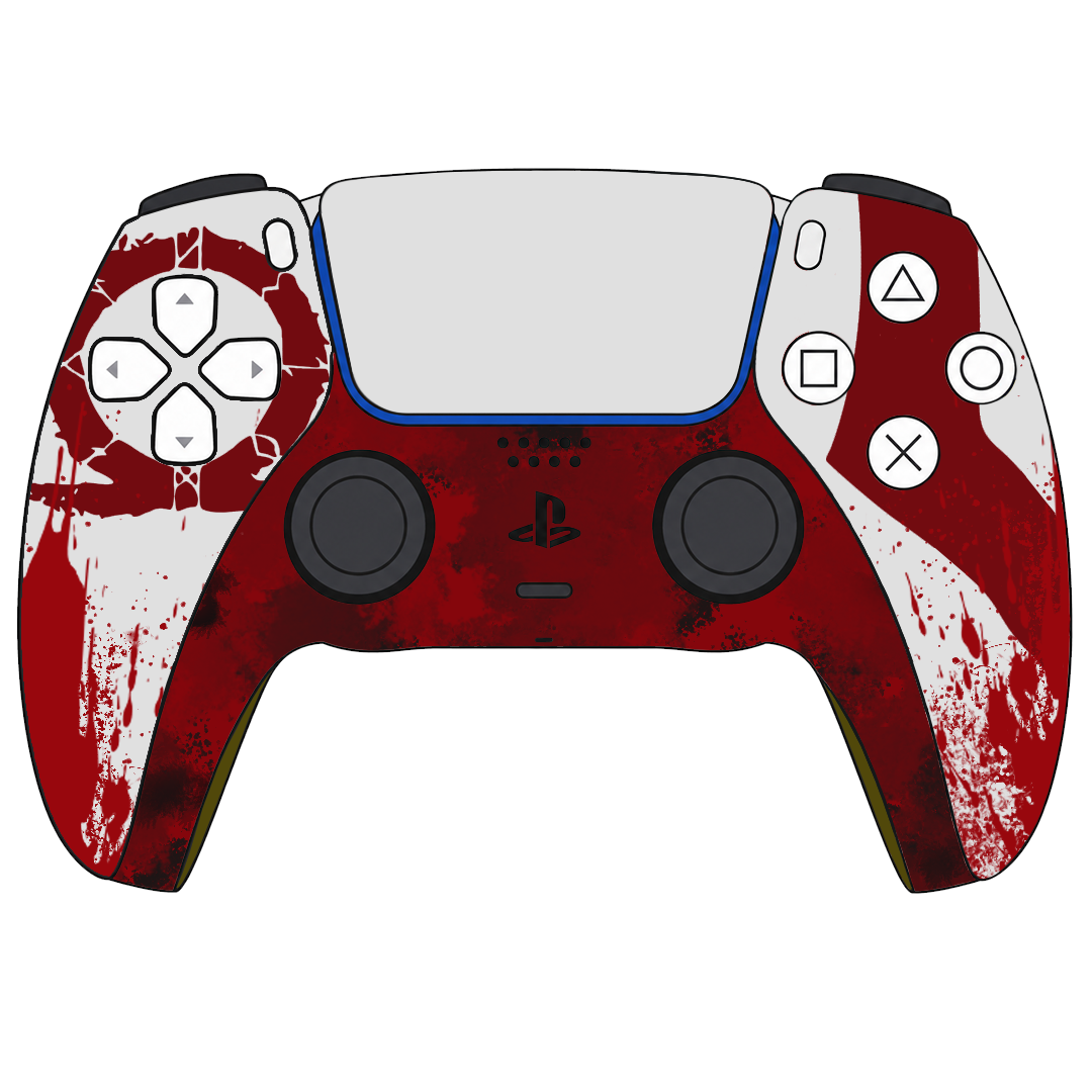 Custom Airbrushed Controller Sony Playstation 5 PS5 - God of War Omega Kratos