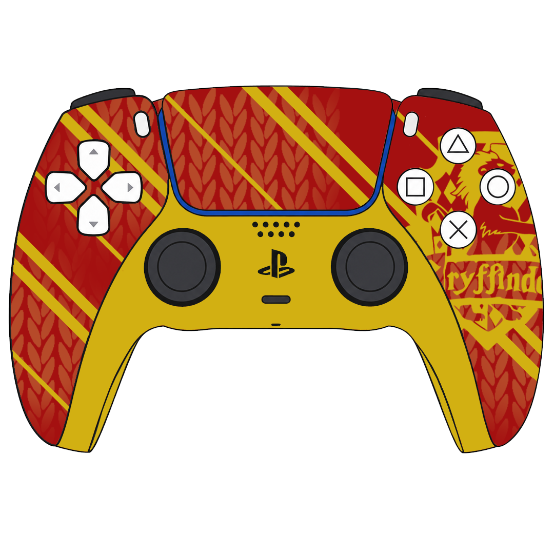 Custom Airbrush Painted Controller Sony PlayStation 5 PS5 - Harry Potter House Gryffindor