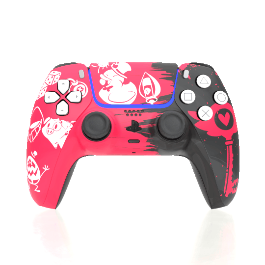 Custom Airbrush Painted Sony PlayStation 5 PS5 - Hasbin Hotel Heavenbound Demons Angels Cute Rubber Ducky
