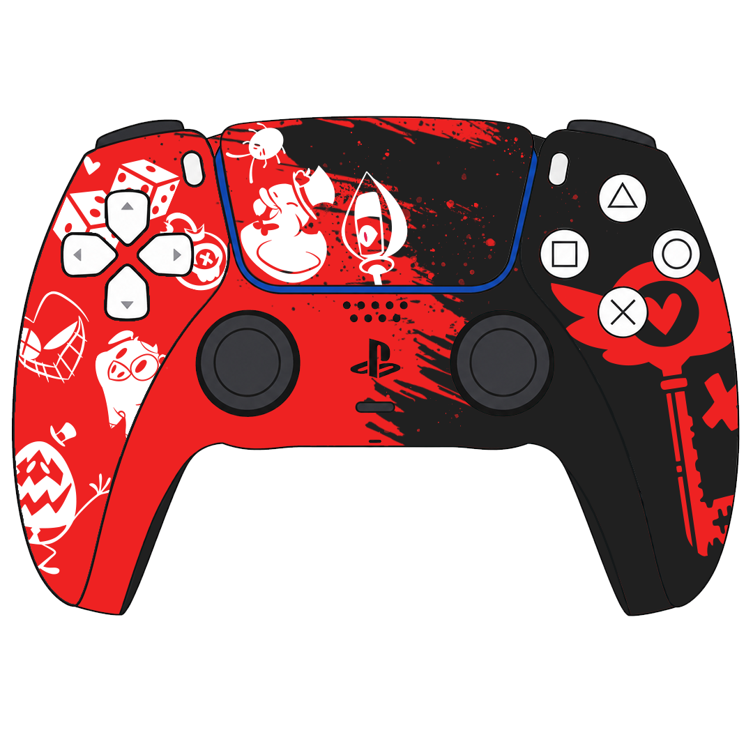 Custom Airbrush Painted Sony PlayStation 5 PS5 - Hasbin Hotel Heavenbound Demons Angels Cute Rubber Ducky