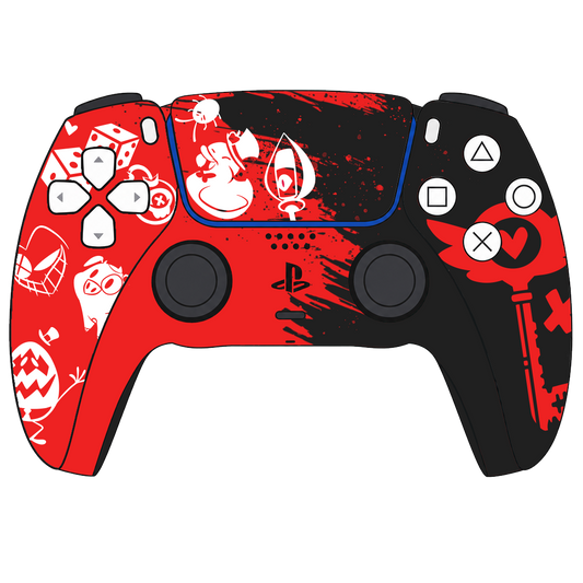 Custom Airbrush Painted Sony PlayStation 5 PS5 - Hasbin Hotel Heavenbound Demons Angels Cute Rubber Ducky