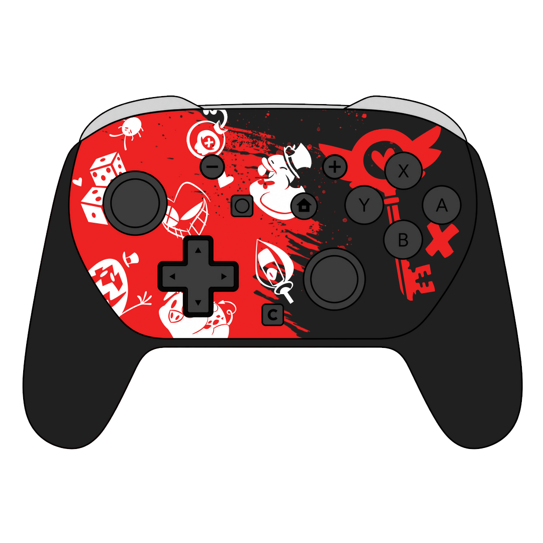 Custom Airbrush Painted Controller Nintendo Switch 2 Two - Hazbin Hotel Heavenbound Demons Angels Cute Rubber Ducky
