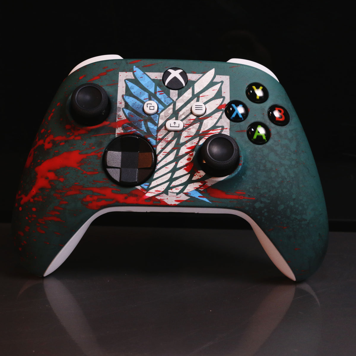 Custom Airbrush Controller Microsoft Xbox Series X - Xbox One S - Anime Attack On Titan Scouting Legion