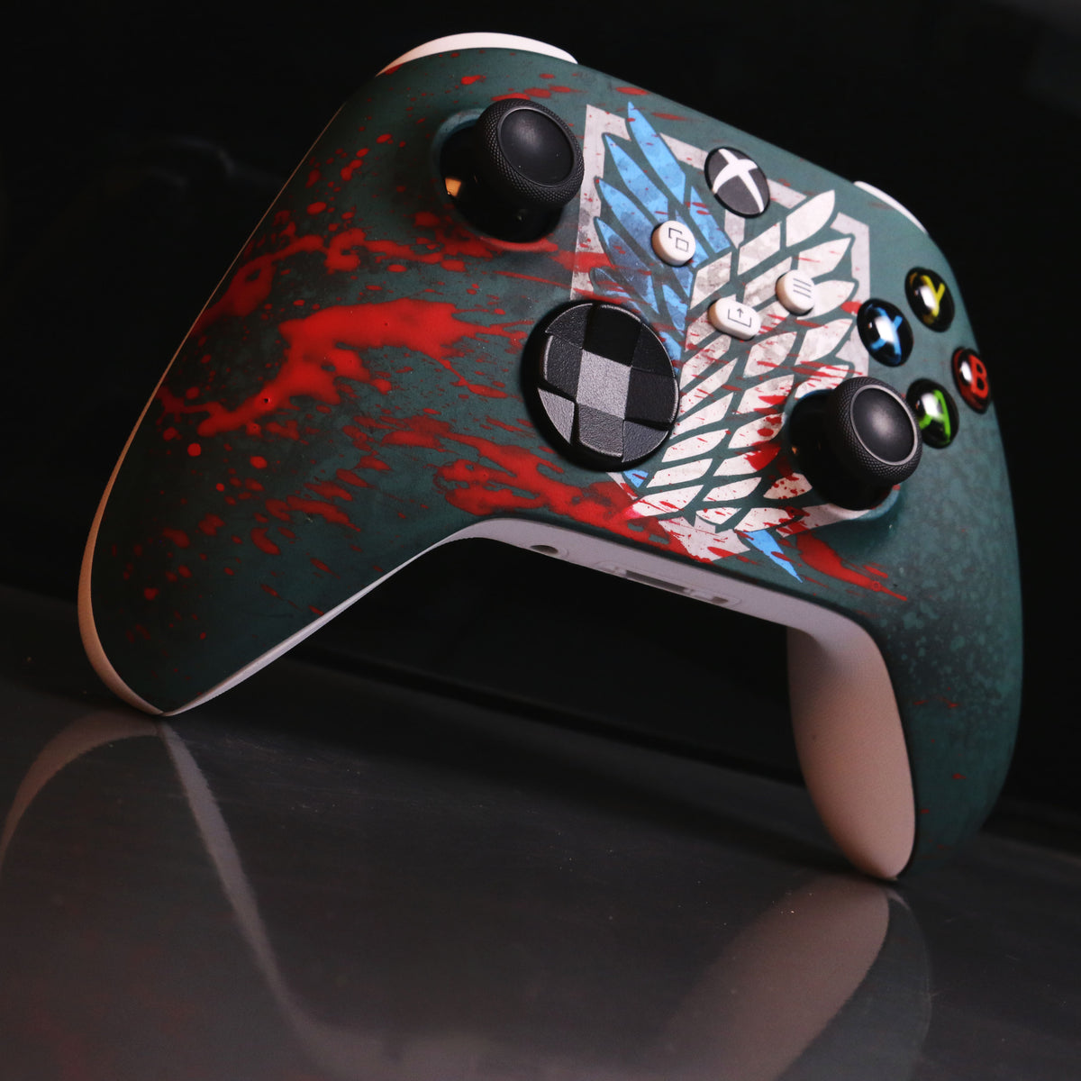 Custom Airbrush Controller Microsoft Xbox Series X - Xbox One S - Anime Attack On Titan Scouting Legion