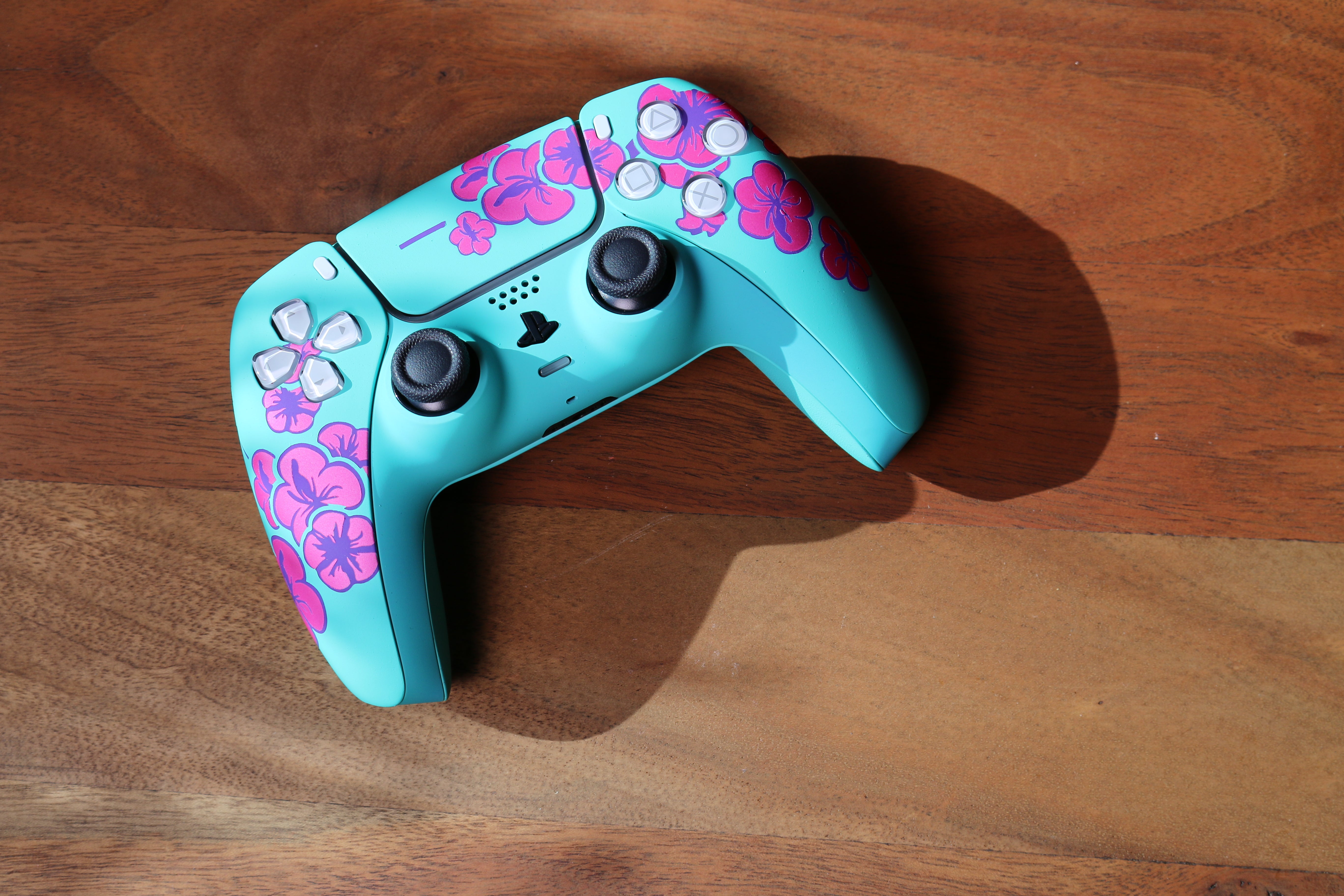 Custom Airbrush Painted Sony PlayStation 5 PS5 - Green Tea Sad Boy Boi Cherry Blossom Pink Teal Can 99 Cents 