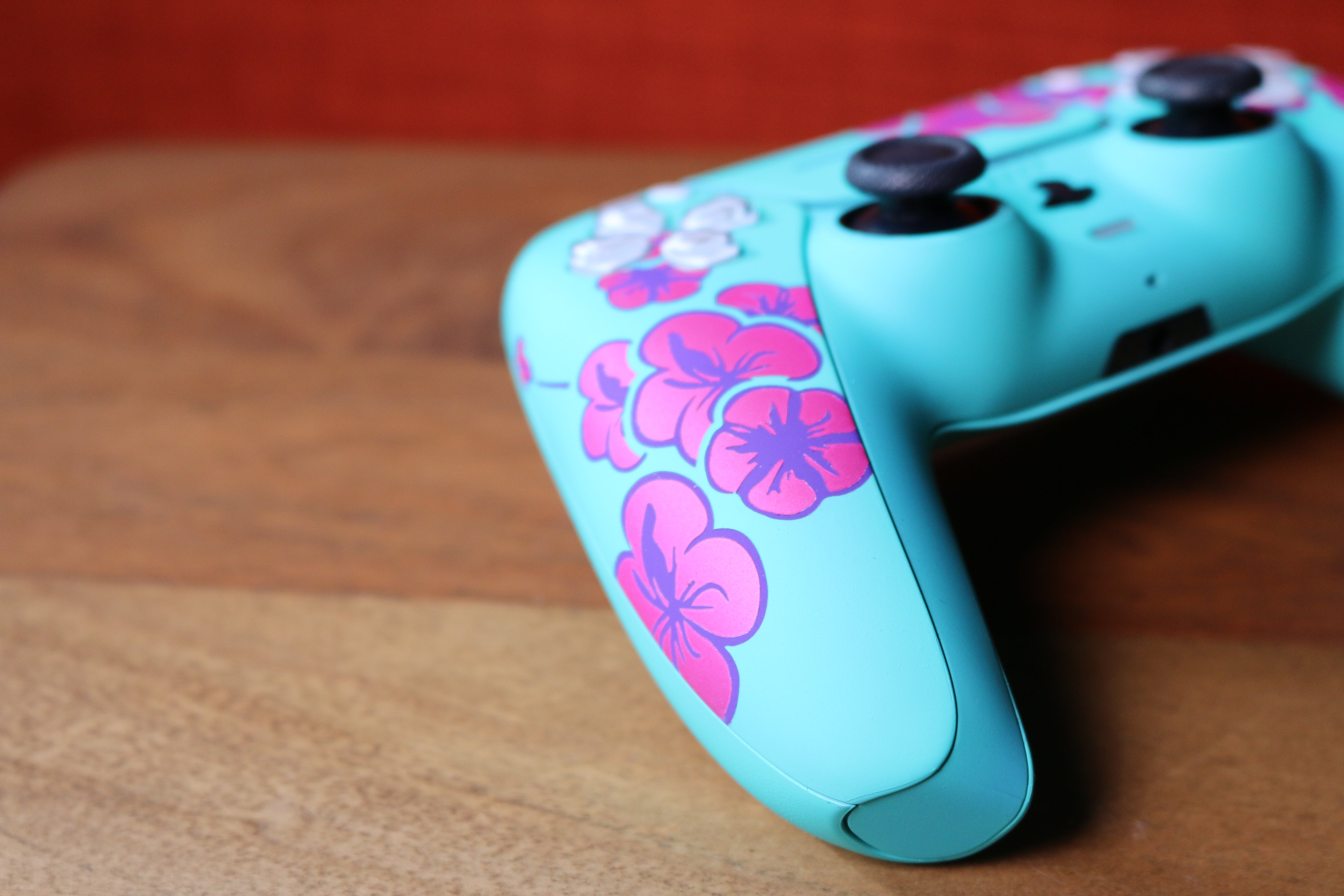 Custom Airbrush Painted Sony PlayStation 5 PS5 - Green Tea Sad Boy Boi Cherry Blossom Pink Teal Can 99 Cents 