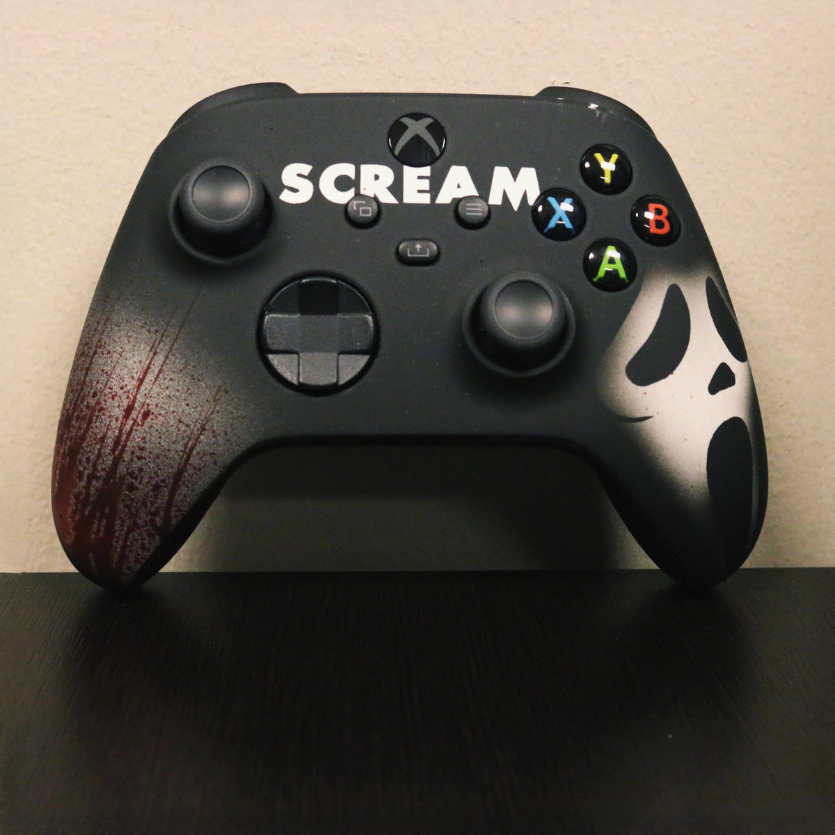Custom Airbrush Painted Microsoft Xbox Series X XBX - Scream Ghost Face Stab Dead By Daylight