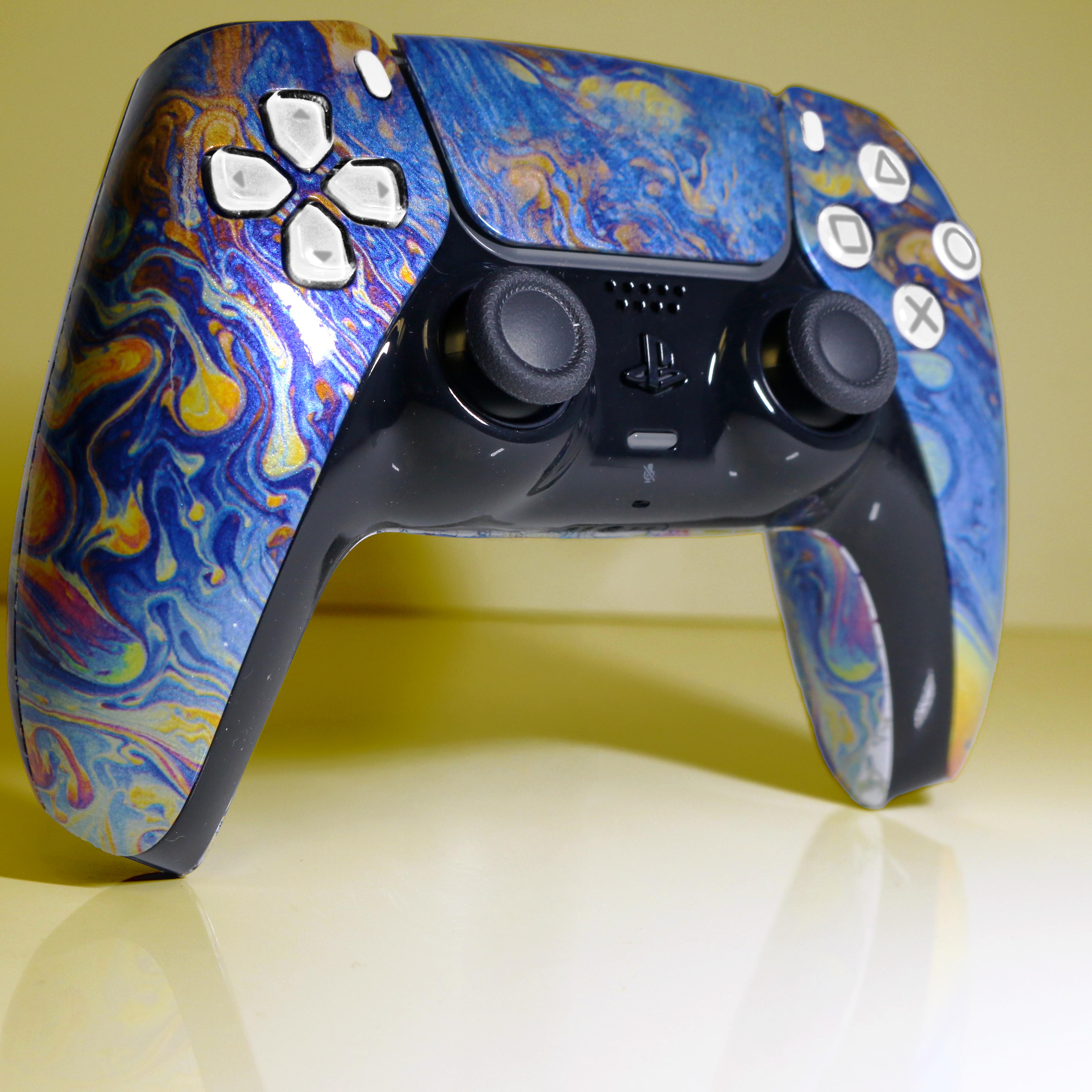 Custom Hydrodip Controller Sony Playstation 5 PS5 - Elegant Oils psychedelic