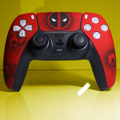 Custom Airbrush Painted Sony PlayStation 5 PS5 - Maximum Effort Deadpool Merc With A Mouth