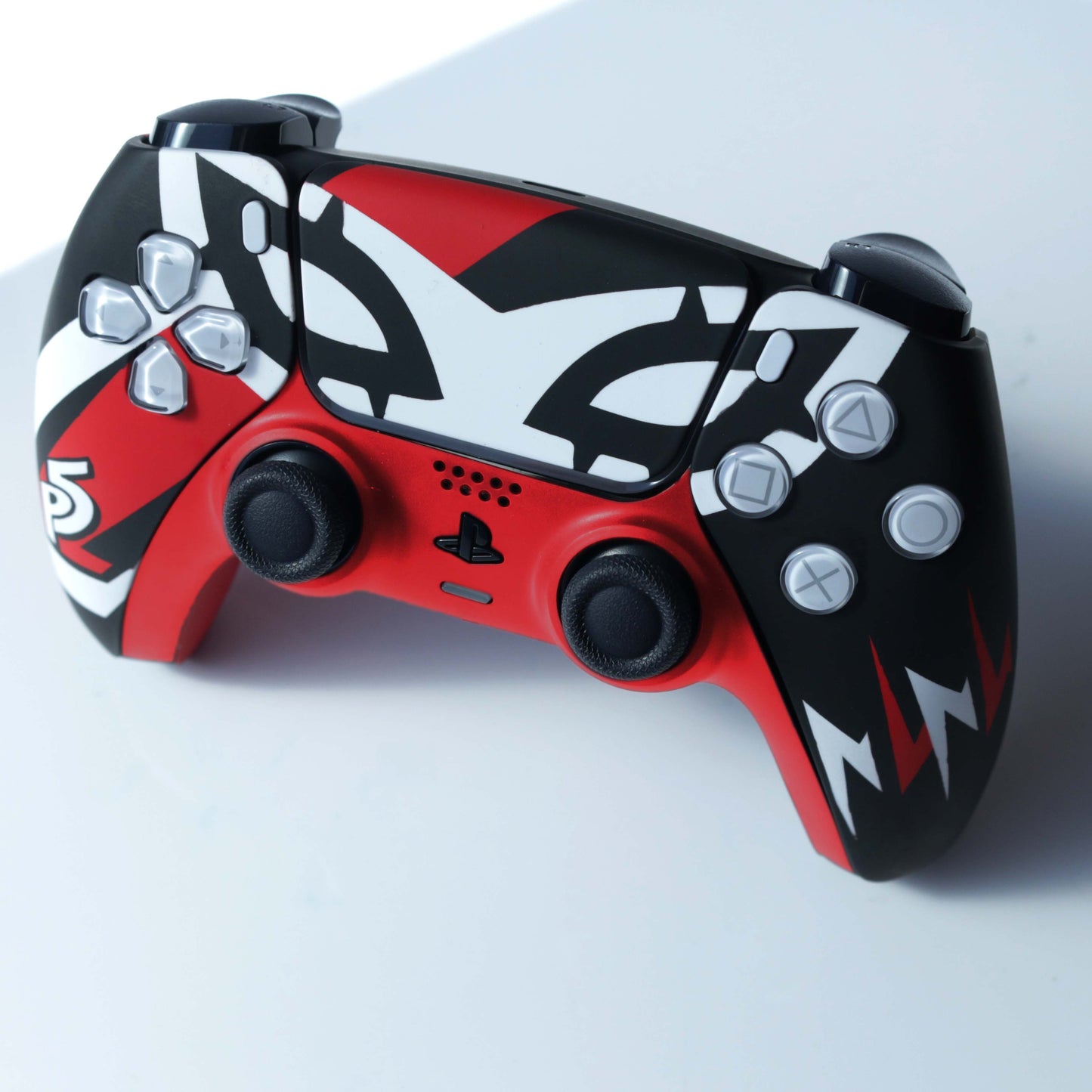 Custom Airbrush Painted Sony PlayStation 5 PS5 - Persona Joker RPG Video Game Anime