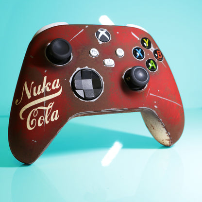Custom Controller Microsoft Xbox Series X - Xbox One S - Nuka Cola Fallout Soda Post Apocalypse Red Cream Retro Vintage