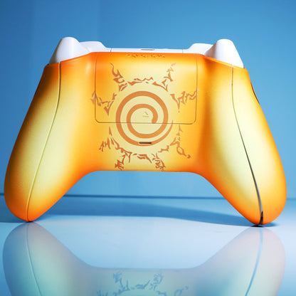 Custom Controller Microsoft Xbox Series X - Xbox One S - Anime Naruto Nine Tails Sage Form Orange and Black 