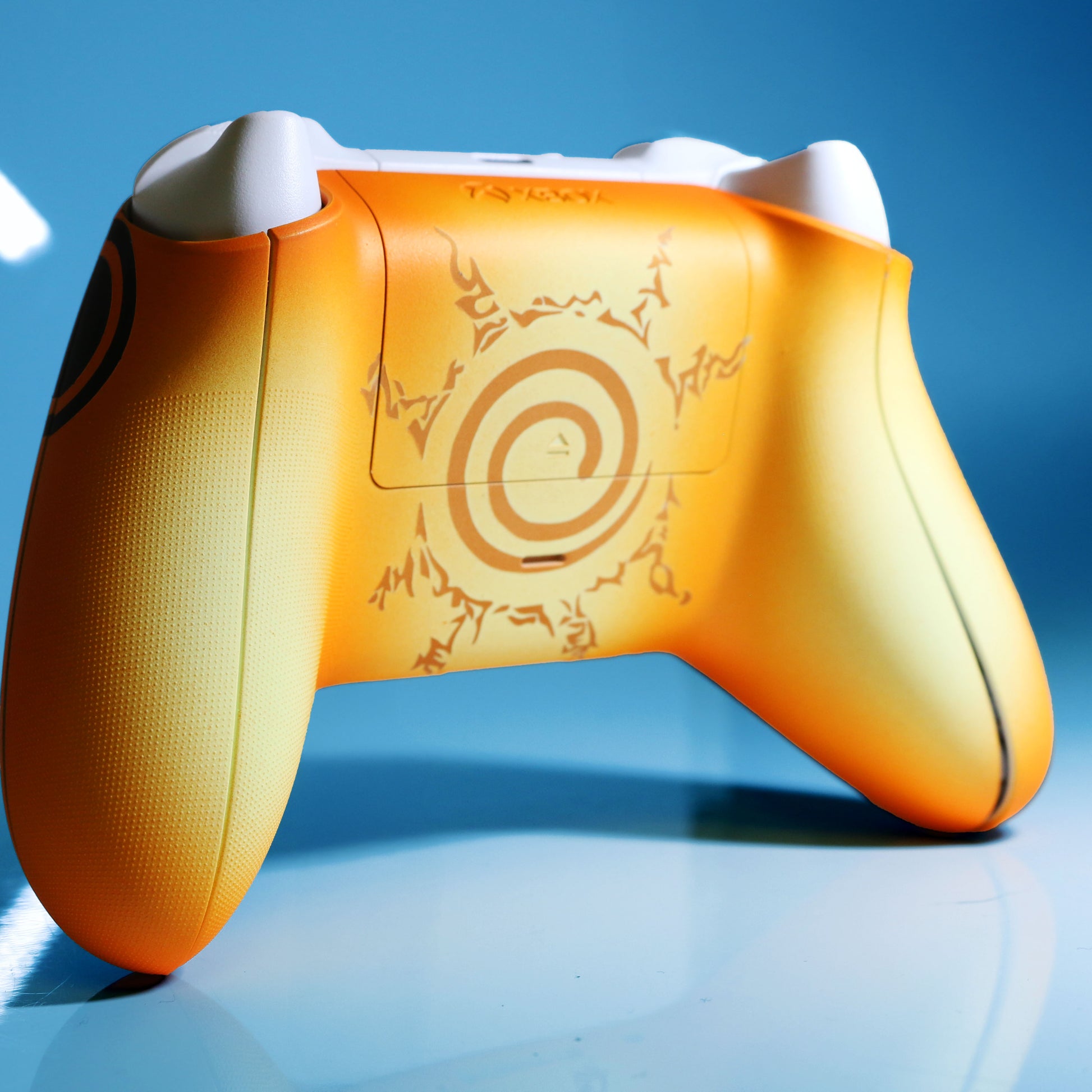 Custom Controller Microsoft Xbox Series X - Xbox One S - Anime Naruto Nine Tails Sage Form Orange and Black 