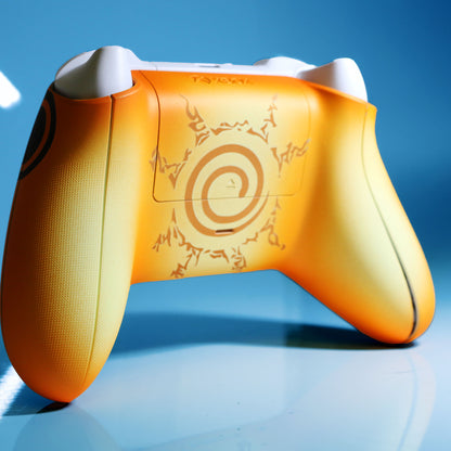 Custom Controller Microsoft Xbox Series X - Xbox One S - Anime Naruto Nine Tails Sage Form Orange and Black 