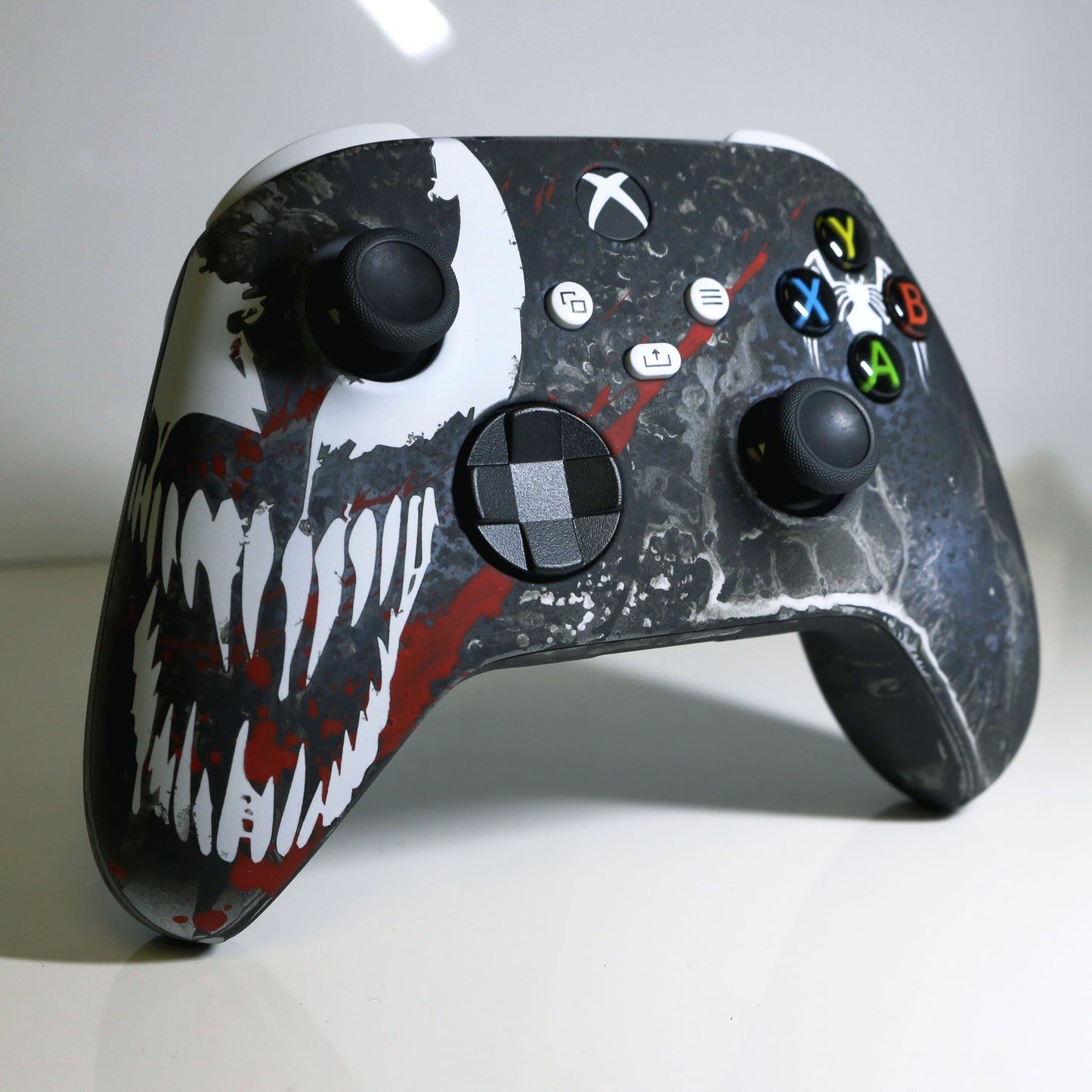 Custom Airbrush Controller Microsoft Xbox Series X - Xbox One S - Venomous Symbiote Venom Spiderman