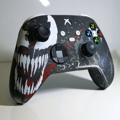 Custom Airbrush Controller Microsoft Xbox Series X - Xbox One S - Venomous Symbiote Venom Spiderman