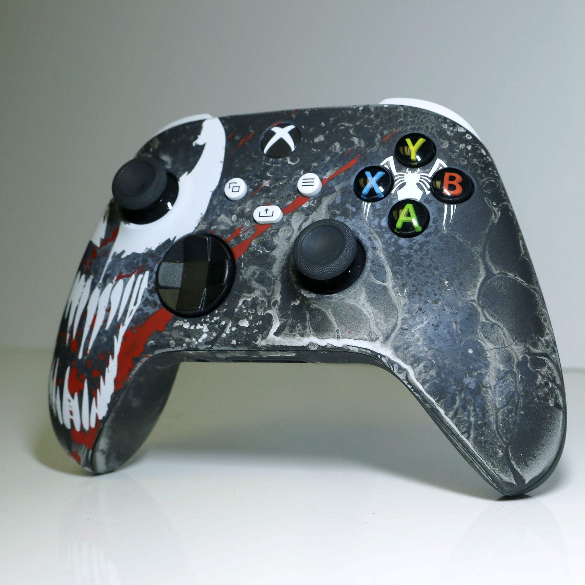 Custom Airbrush Controller Microsoft Xbox Series X - Xbox One S - Venomous Symbiote Venom Spiderman