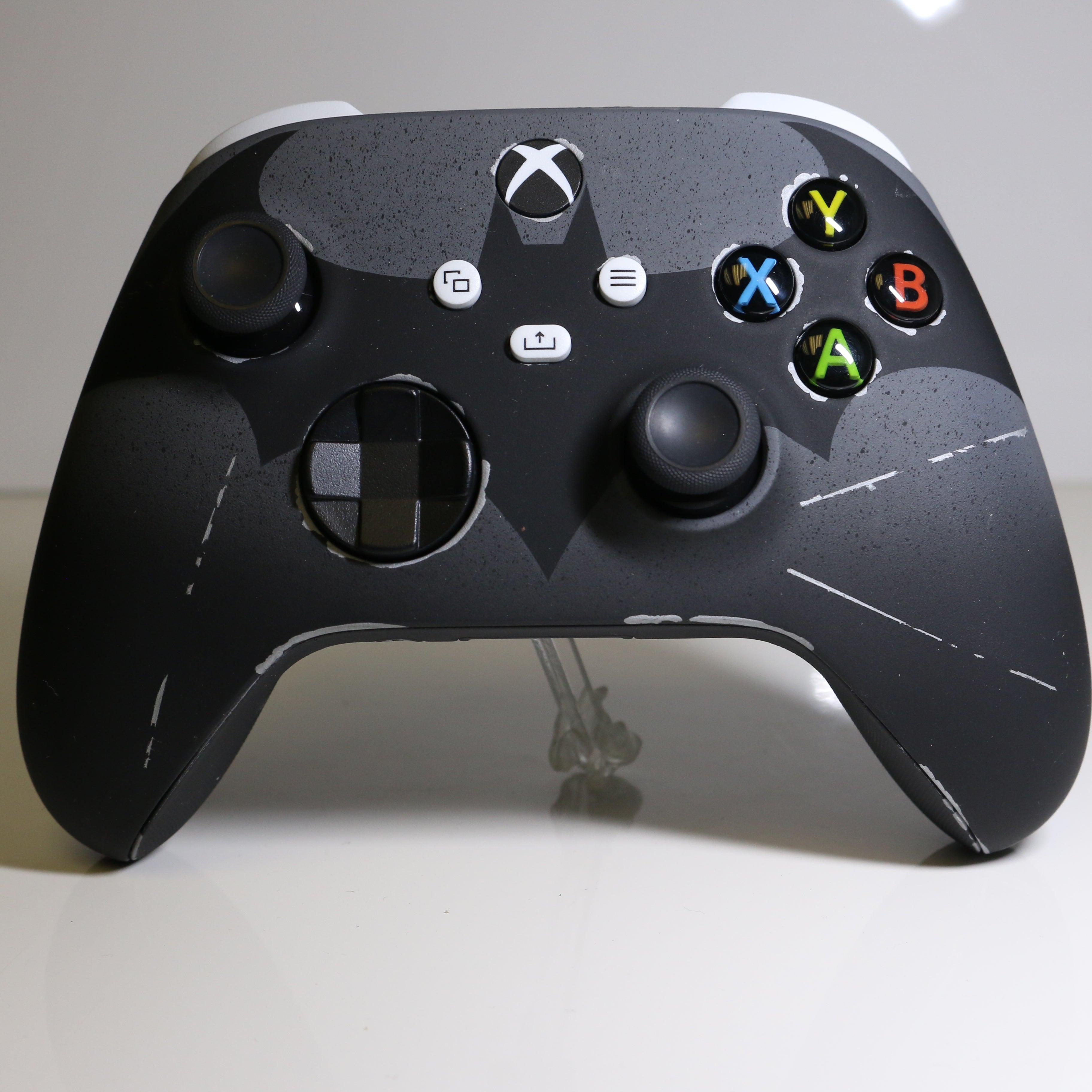 Custom Airbrush Painted Controller Microsoft Xbox Series X  XSX One - Arkham Knight Dark Superhero Bat Man