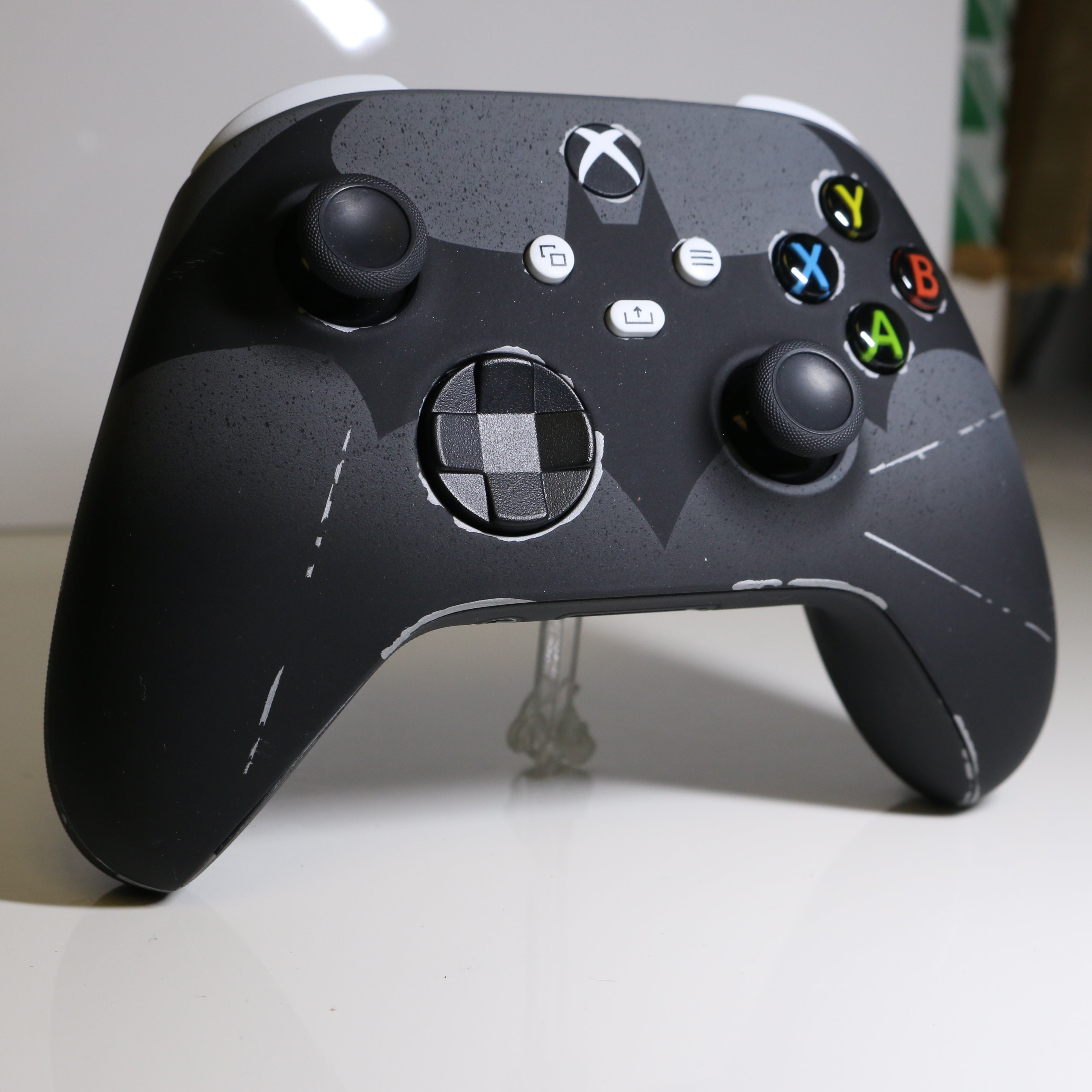 Custom Airbrush Painted Controller Microsoft Xbox Series X  XSX One - Arkham Knight Dark Superhero Bat Man