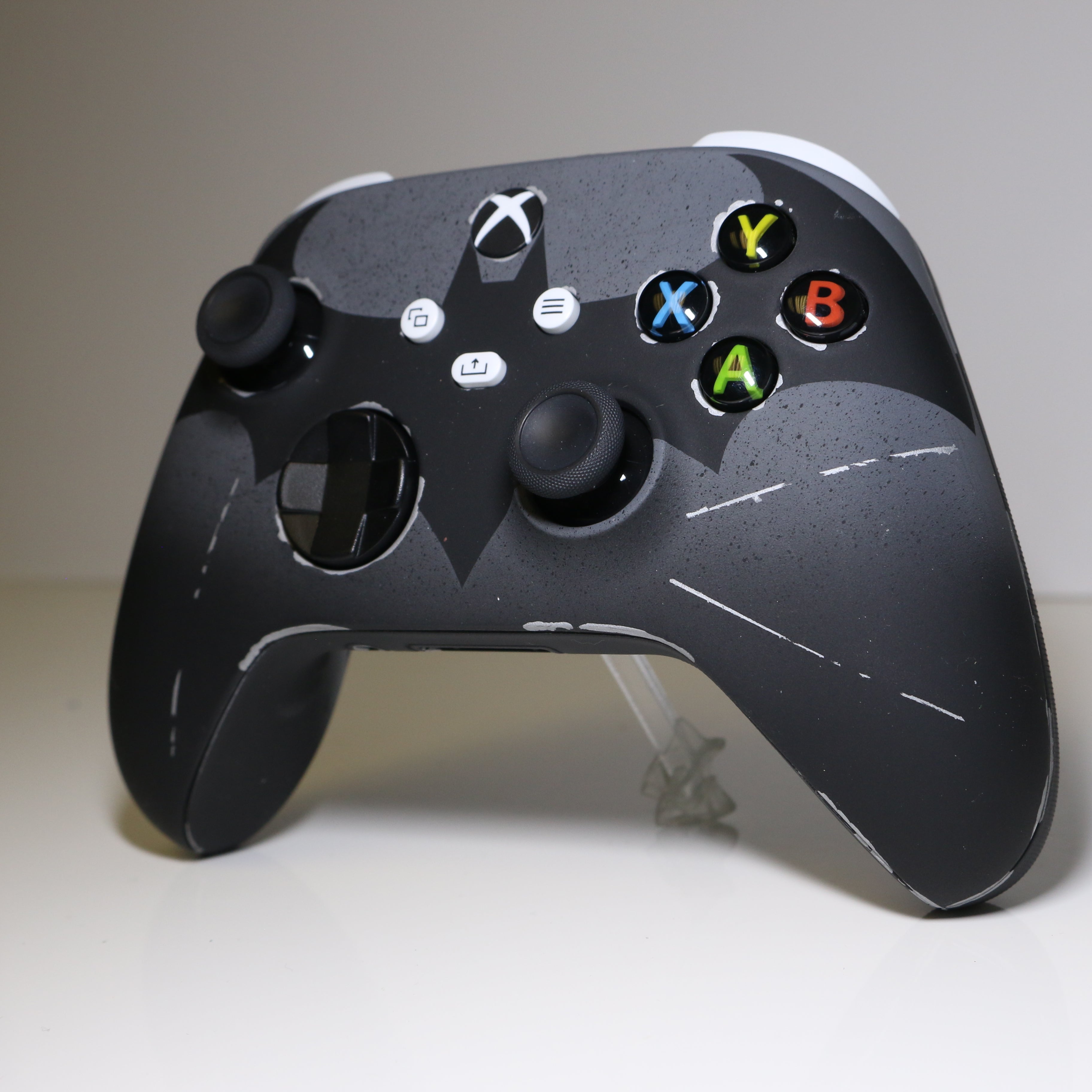 Custom Airbrush Painted Controller Microsoft Xbox Series X  XSX One - Arkham Knight Dark Superhero Bat Man