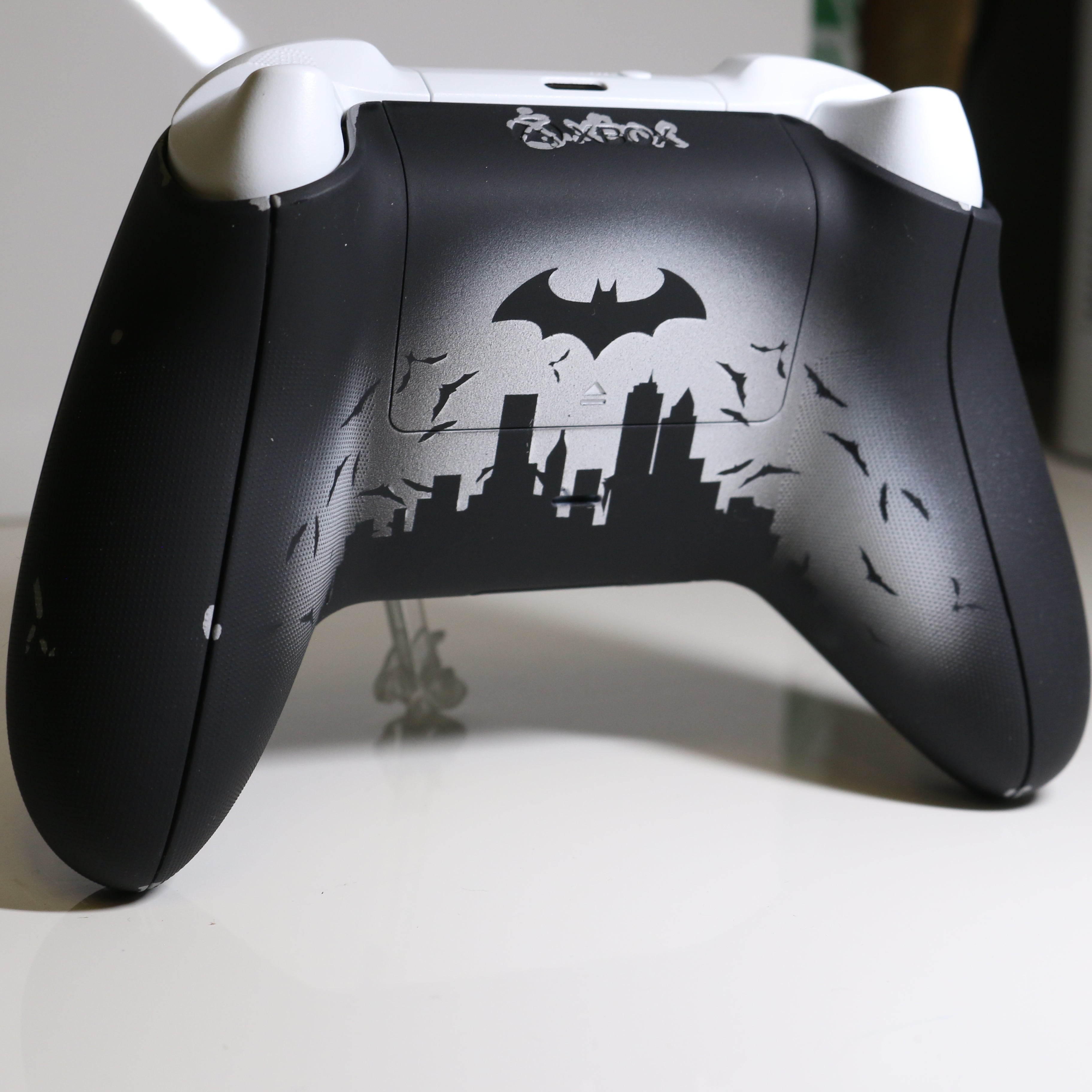Custom Airbrush Painted Controller Microsoft Xbox Series X  XSX One - Arkham Knight Dark Superhero Bat Man
