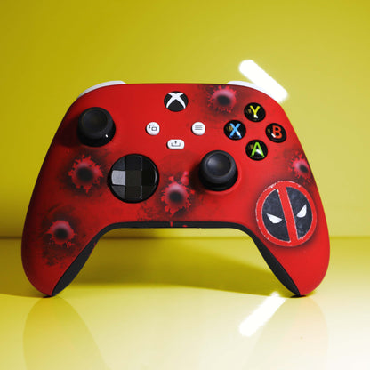 Custom Airbrush Controller Microsoft Xbox Series X - Xbox One S - Maximum Effort Deadpool Merc With A Mouth